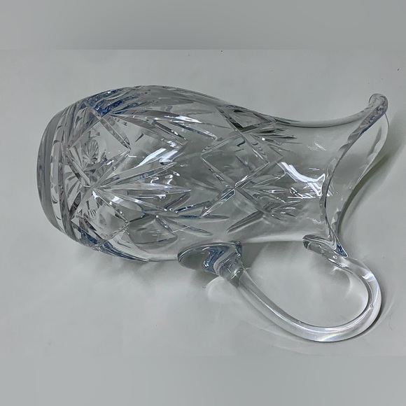 Brand New Vintage Unused Leaded Deep Cut Crystal Starburst Pattern Jug Pitcher - Picture 5 of 16